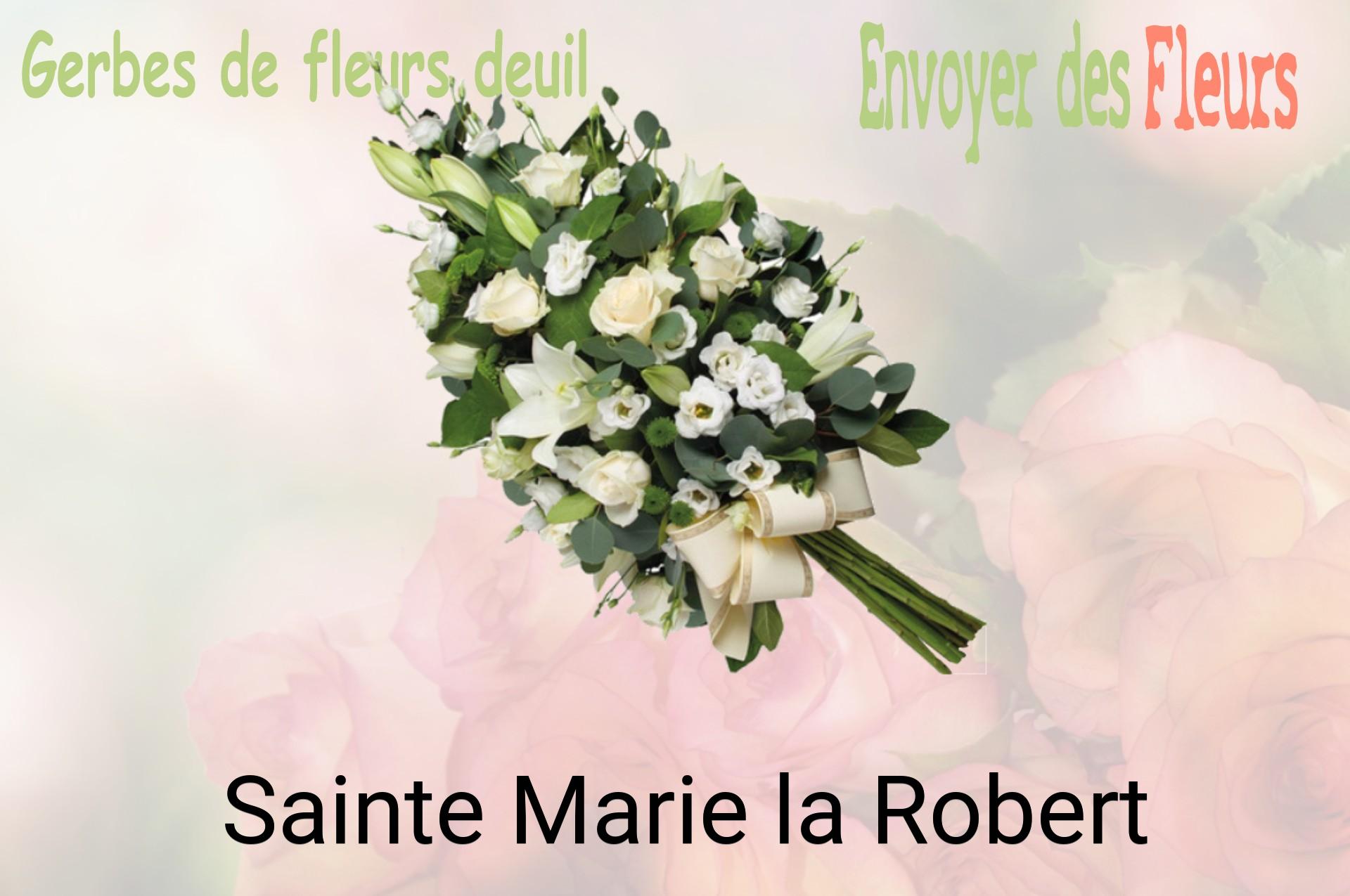 Gerbe de fleurs de deuil livrée à Sainte-Marie-la-Robert